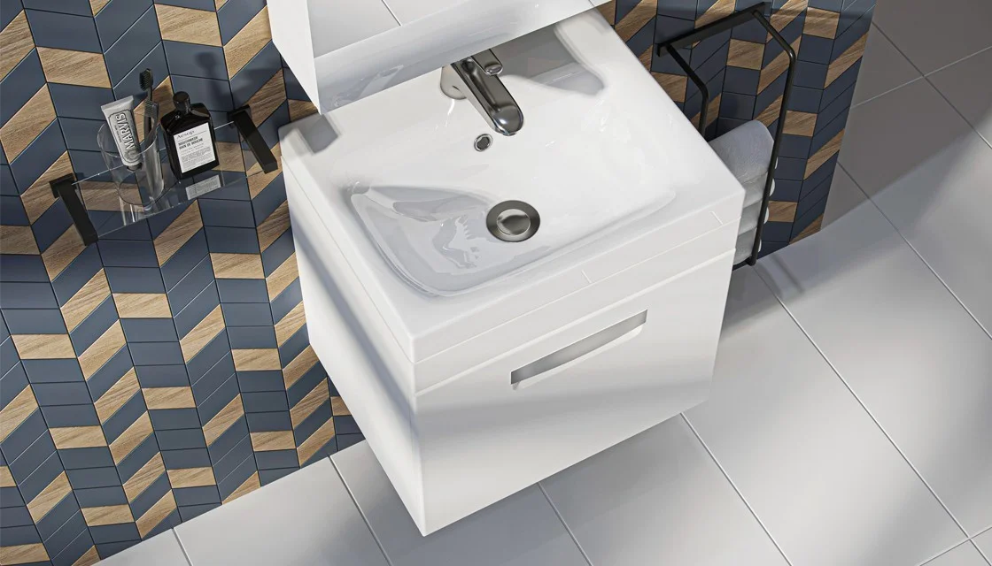 Приобрести тумба подвесная с раковиной velvex estea 50 см белый/матовый tpest.50.1y-233