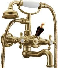 Boheme Смеситель для ванны Medici Presente, бронза\черные кристаллы 313-BSW