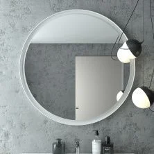 Continent Зеркало с подсветкой Planet White 80х80 см, бесконтактный включатель, белое