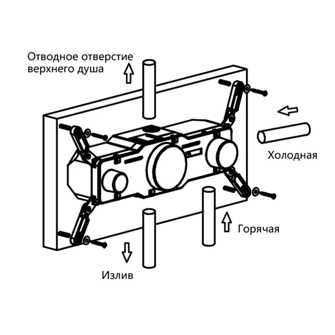 Приобрести vincea встраиваемая душевая система, хром vsfw-432ti1ch