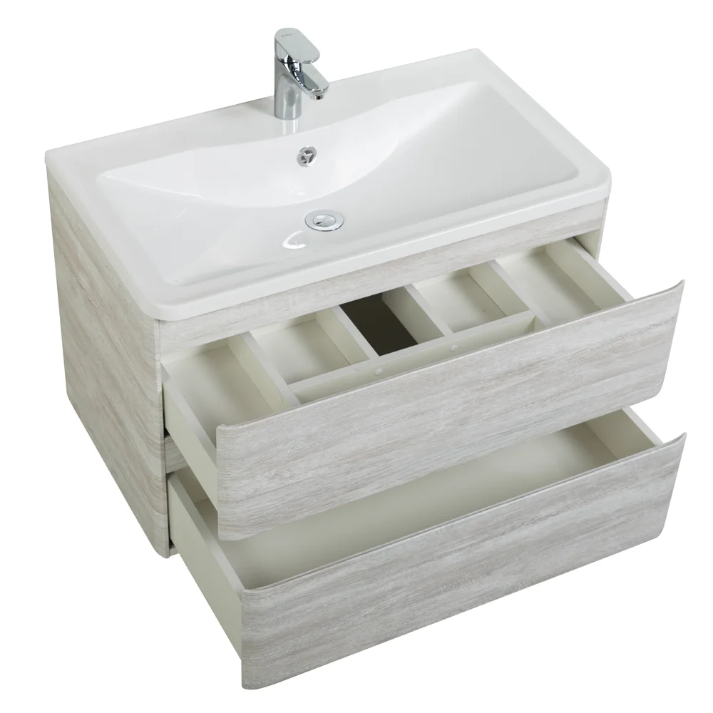 Приобрести belbagno тумба с раковиной albano 90 см, подвесная rovere vintage bianco, белая раковина
