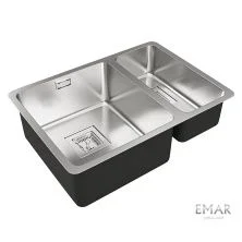Oulin Кухонная мойка 59х42 см, левостороняя, сатин Oulin OL-0369L