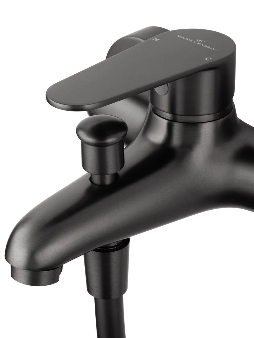 Приобрести смеситель для ванны с душевым гарнитуром wonzon & woghand alfa, темный графит (ww-ae3201-bgg)