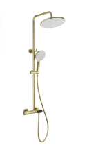 Душевая система с термостатом WONZON & WOGHAND MUSE Corno, Брашированное золото (WW-B2091-A-BG)