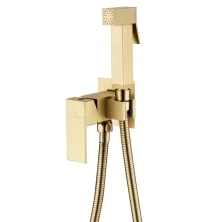 Grocenberg Смеситель с гигиеническим душем, матовое золото GB002MG