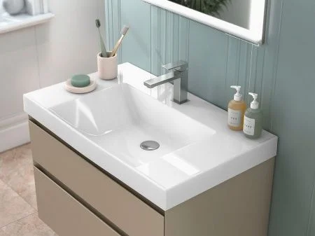 Приобрести тумба подвесная с раковиной kerama marazzi cubo 80 см, лимо