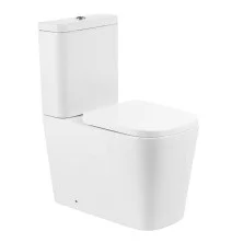 BelBagno Унитаз компакт безободковый ALBANO с сиденьем дюропласт, микролифт, белый BB120CPR/BB120SC