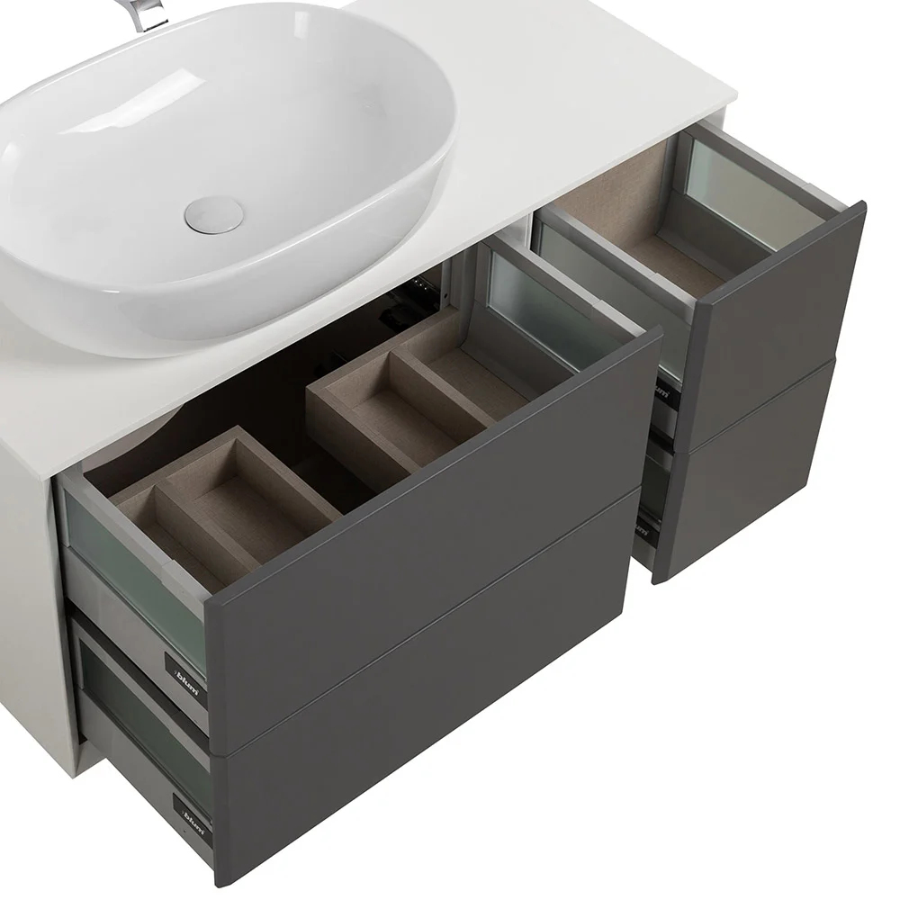 Приобрести cezares тумба со столешницей подвесная bellagio 106 см grigio nuvola, серая 55301