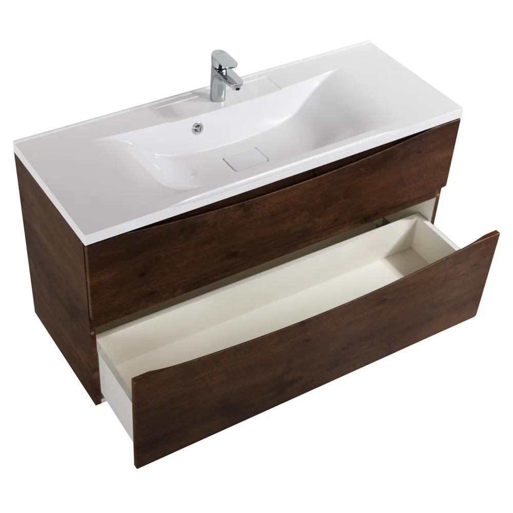 Приобрести belbagno тумба с раковиной marino-h60 100 см, подвесная rovere moro, белая раковина