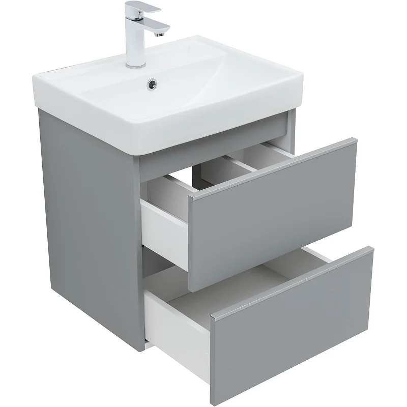 Приобрести aquanet тумба с раковиной вега 50 см, мисти грин