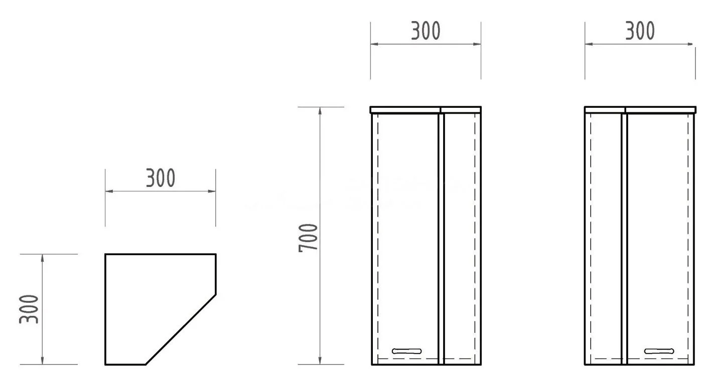Приобрести vigo шкаф угловой alessandro 30см, зеркальный\белый zsh.ale
