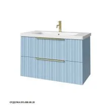 Caprigo Тумба с раковиной RAIN 90 см, голубая, эмаль