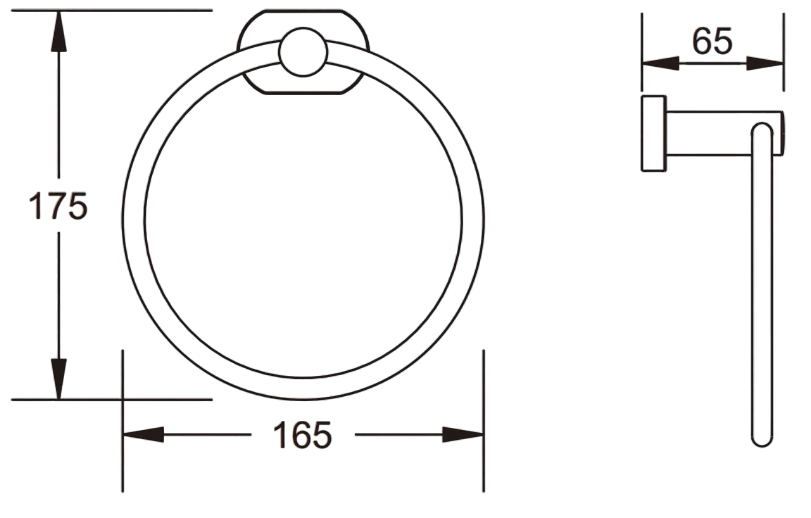 Приобрести полотенцедержатель кольцевой vieir v5111c черный