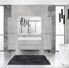 Cezares Тумба подвесная с раковиной MOLVENO 46 120 см Beton, бетон MOLVENO 46-120-2C-SO-BET