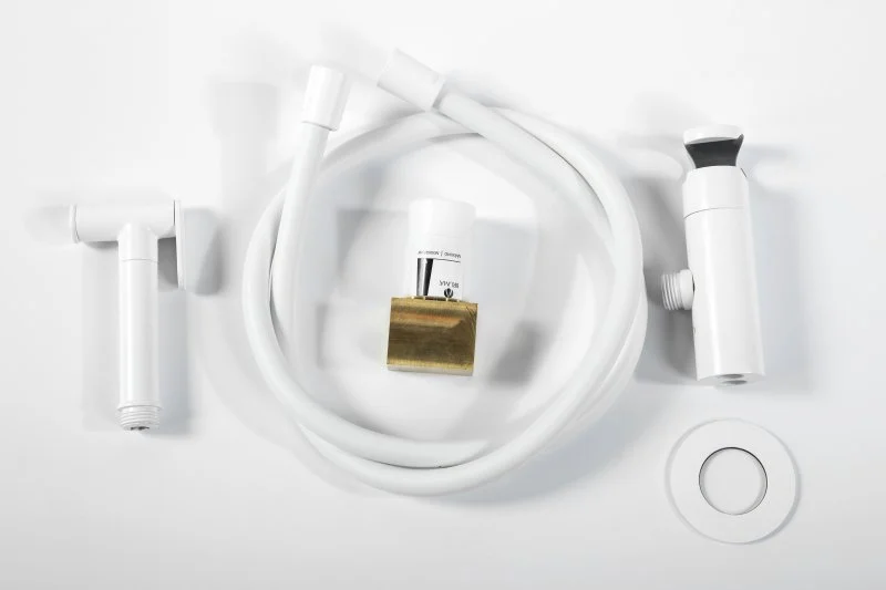 Приобрести cezares смеситель с гигиеническим душем leaf, белый матовый leaf-dif-bio