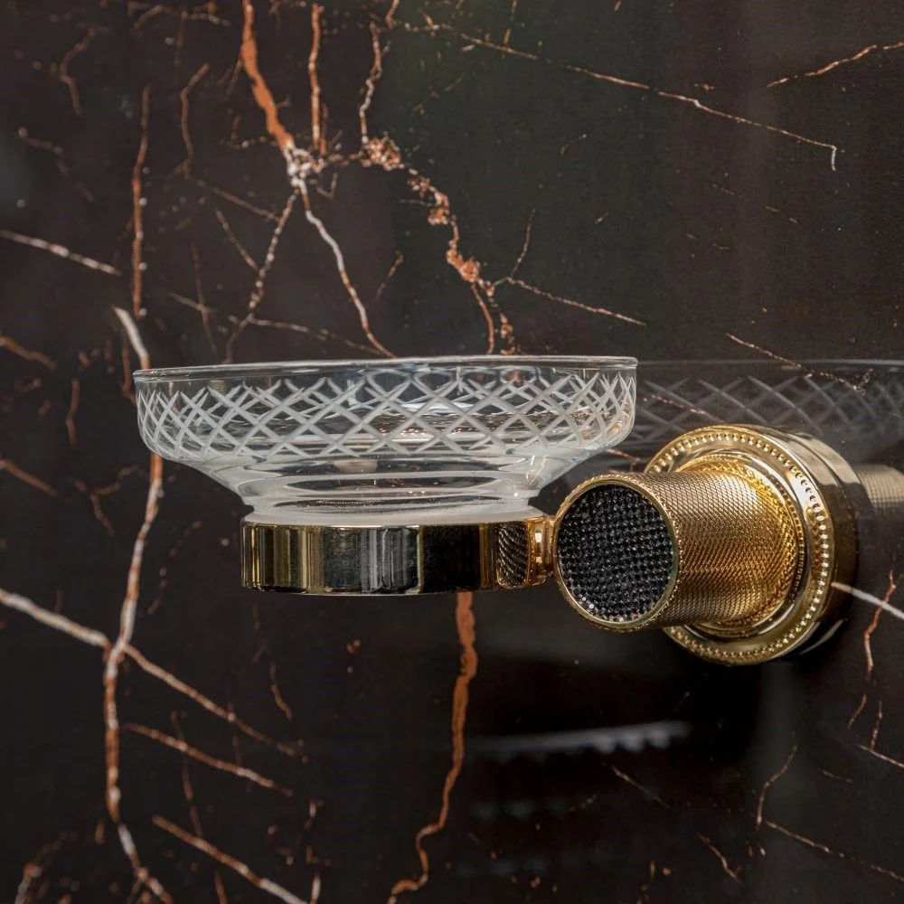 Приобрести boheme мыльница royale cristal, бронза\белый 10923-br