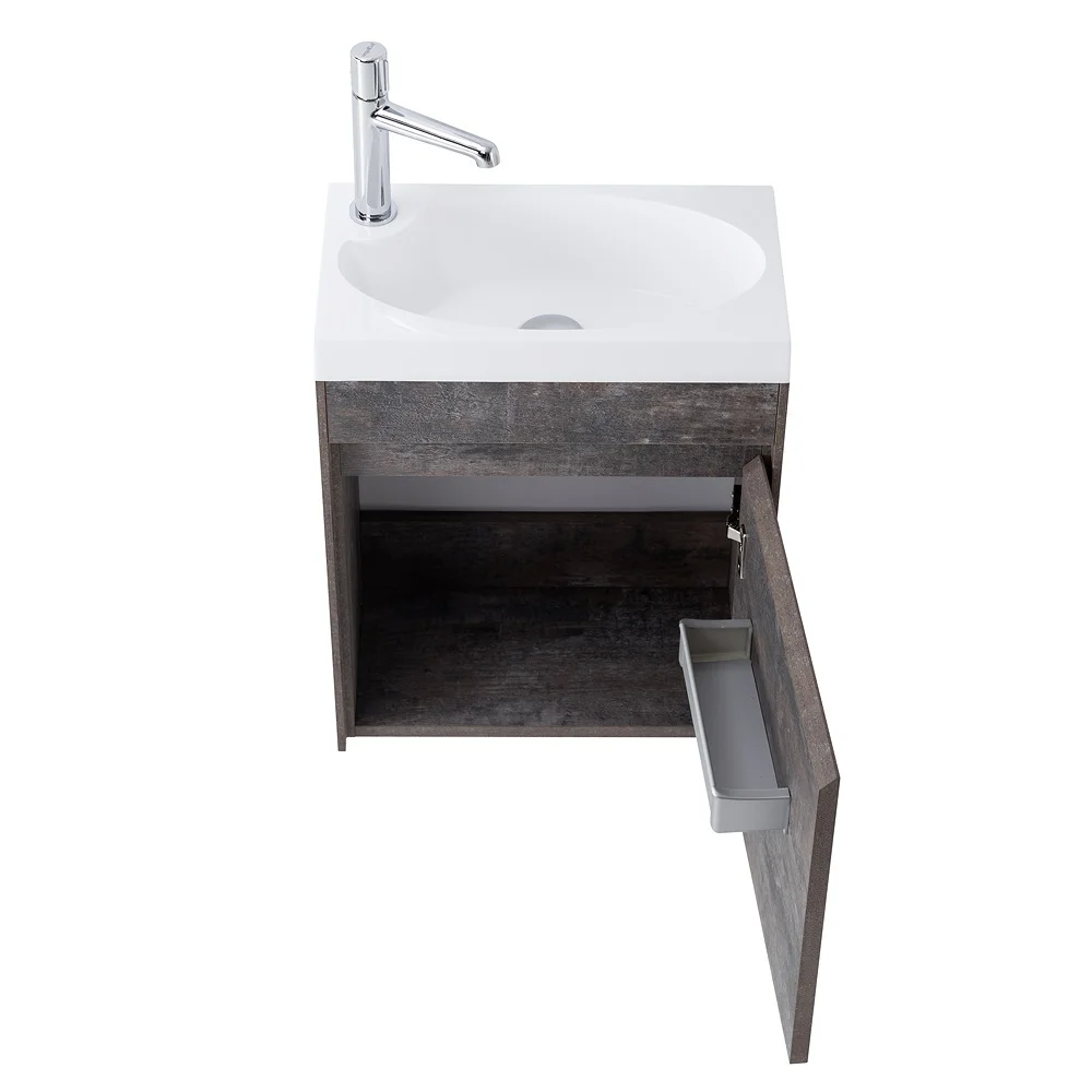 Приобрести belbagno тумба с раковиной pietra mini 46 см, подвесная с дверью 46-r stone, белая раковина