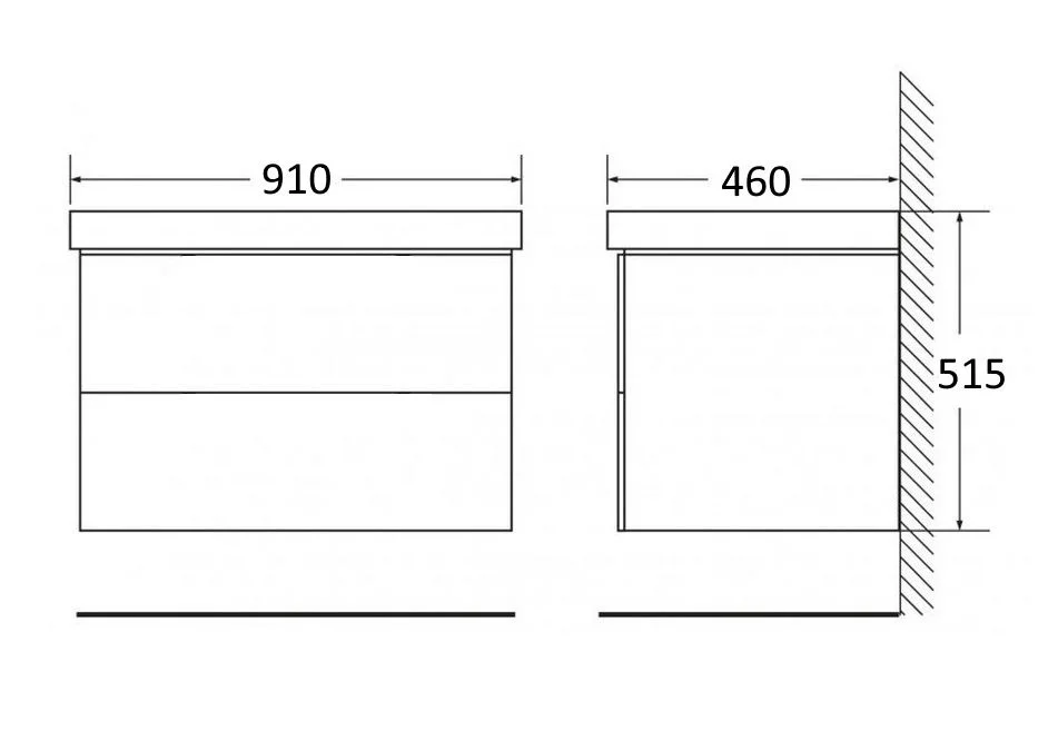 Приобрести тумба подвесная с раковиной belbagno etna-900-2c-so-rn-p 90 см, rovere nature
