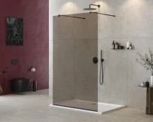 Cezares Душевая перегородка LIBERTA 110 см, черный\хром LIBERTA-L-2-110-BR-NERO