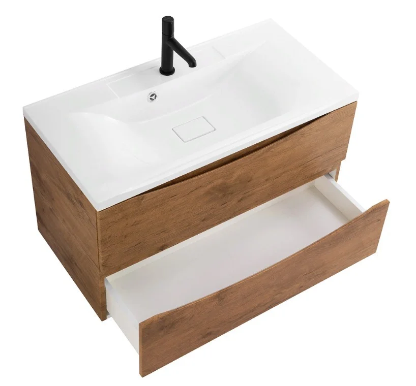 Приобрести тумба подвесная с раковиной belbagno marino-900-2c-so-rn-p 90 см, rovere nature