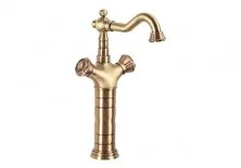 Смеситель для раковины высокий Bronze de Luxe Royal 10219/1, бронза