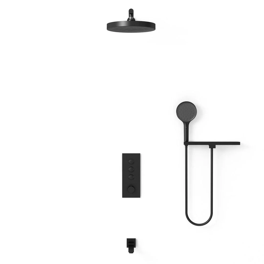 Приобрести vincea встраиваемая душевая система с термостатом, черная матовая vsfw-432t1mb
