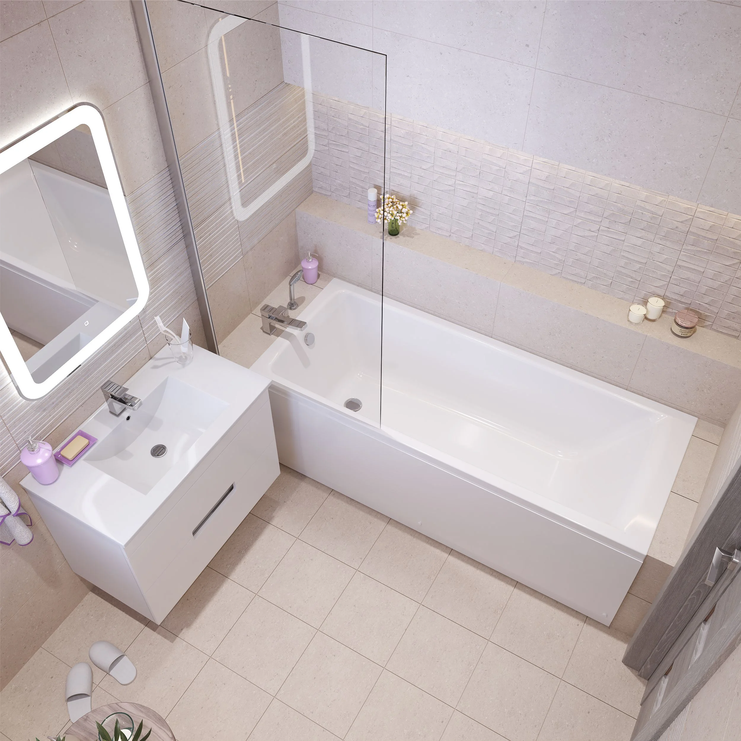 Приобрести mirsant ванна акриловая nova style 150*70 см, белая, ут000093198