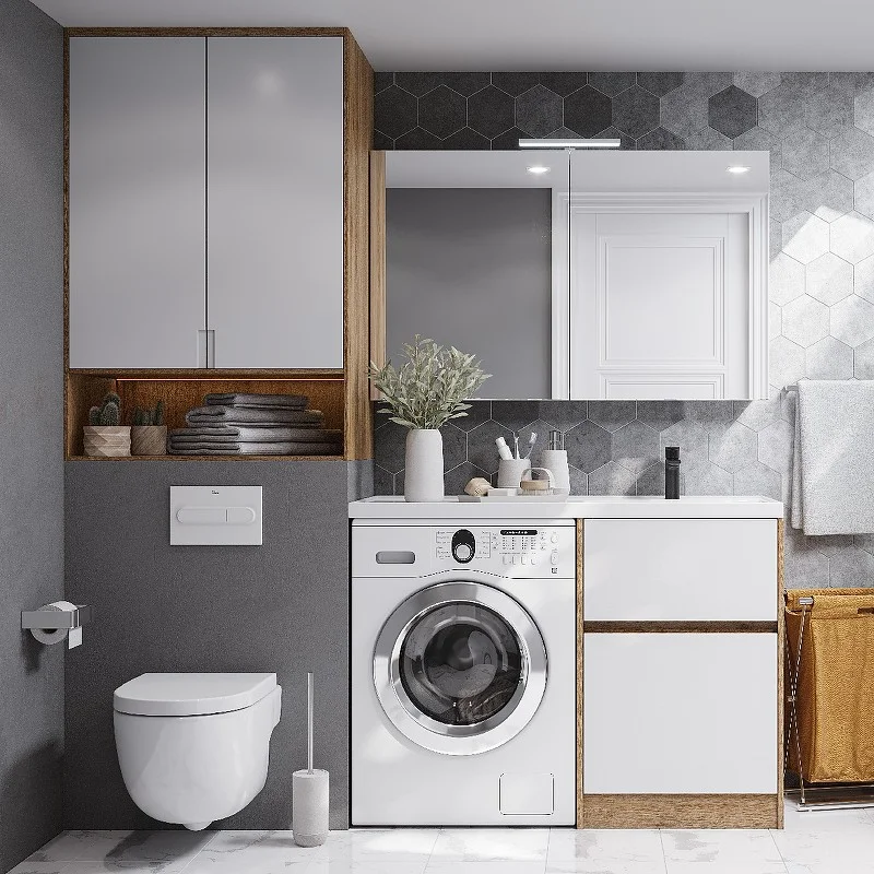 Приобрести тумба напольная с раковиной-столешницей акватон лондри 120 r/l, дуб сантана