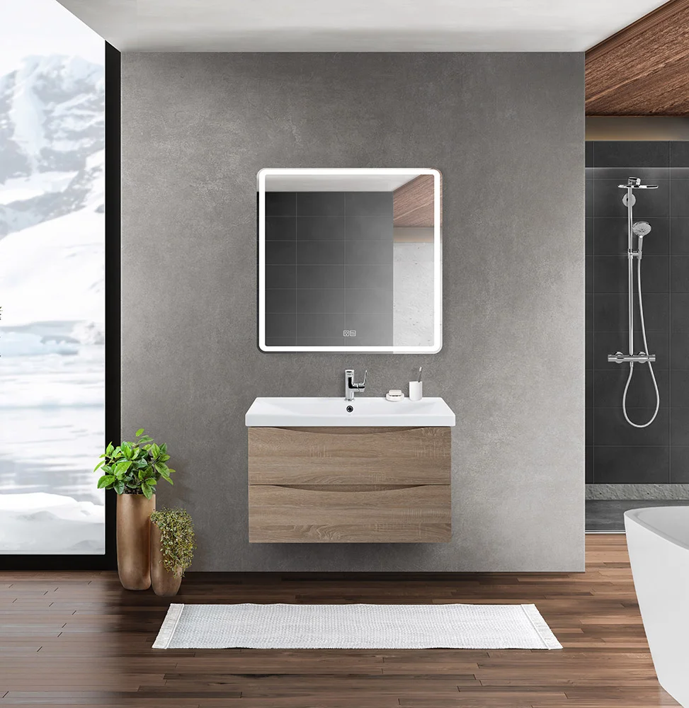 Приобрести belbagno тумба с раковиной marino-cer 80 см, подвесная rovere bianco, белая раковина