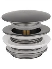 Донный клапан для ванны 1 1/2 WONZON & WOGHAND, Темный графит (WW-SS105-BGM)