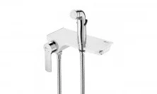 LEMARK Смеситель Solo с гигиеническим душем, хром/белый LM7168CW
