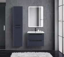 Cezares Тумба подвесная с раковиной ECO-CER 60 см Grafito, графит ECO-CER-600-2C-SO-GR-P