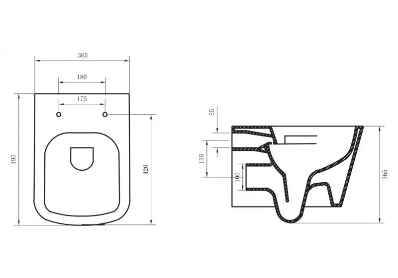 Приобрести унитаз подвесной безободковый belbagno albano bb120chr