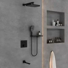 Vincea Встраиваемая душевая система , черная матовая VSFW-4311RMB