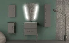 Cezares Тумба подвесная с раковиной TIFFANY 60 см Grigio Nuvola, серая 55241