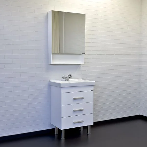 Приобрести сomforty тумба с раковиной никосия 60н белый глянец