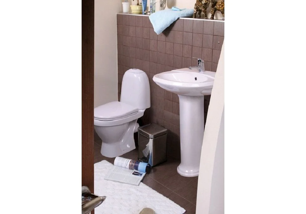 Приобрести унитаз напольный sanita виктория эконом, сиденье с крышкой полипропилен