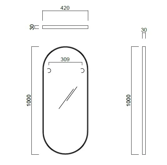 Приобрести зеркало kerama marazzi cono 42 см, черный, co.mi.42\blk