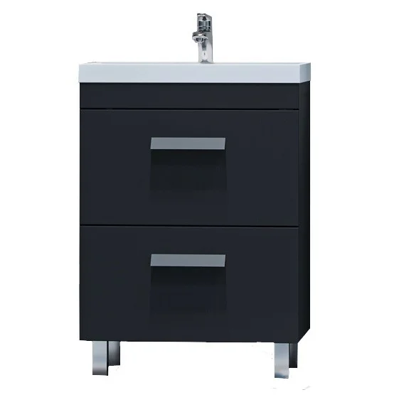 Приобрести тумба напольная с раковиной velvex orlando 60 см графит tnorl.60-232