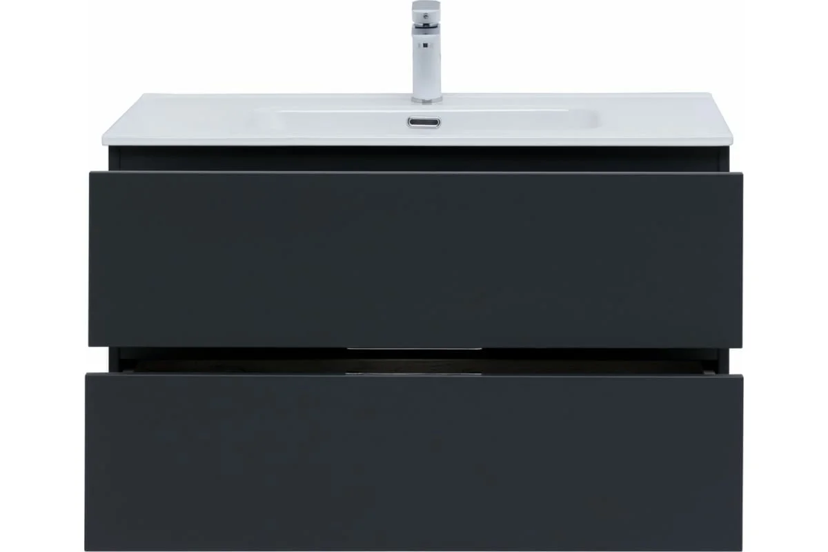 Приобрести aquanet тумба с раковиной алвита new 90 см, 2 ящика, антрацит