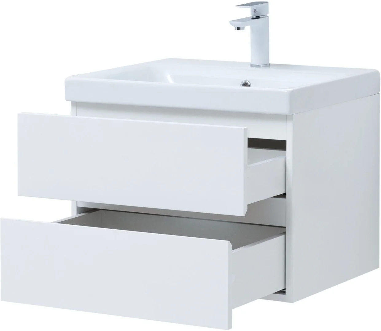 Приобрести тумба с раковиной aquanet беркли 60 белый глянец 00302349