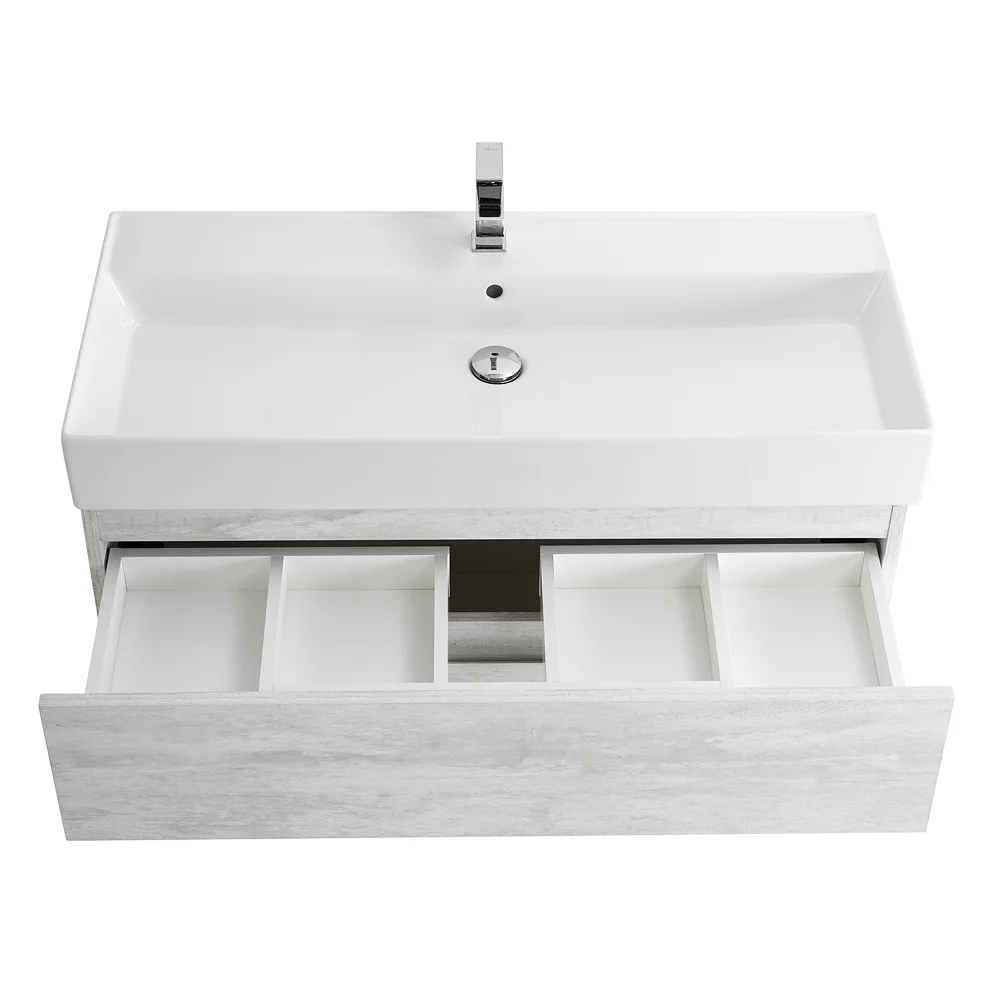 Приобрести cezares тумба подвесная с раковиной molveno 46 80 см legno bianco, белый глянец molveno 46-80-2c-so-lb
