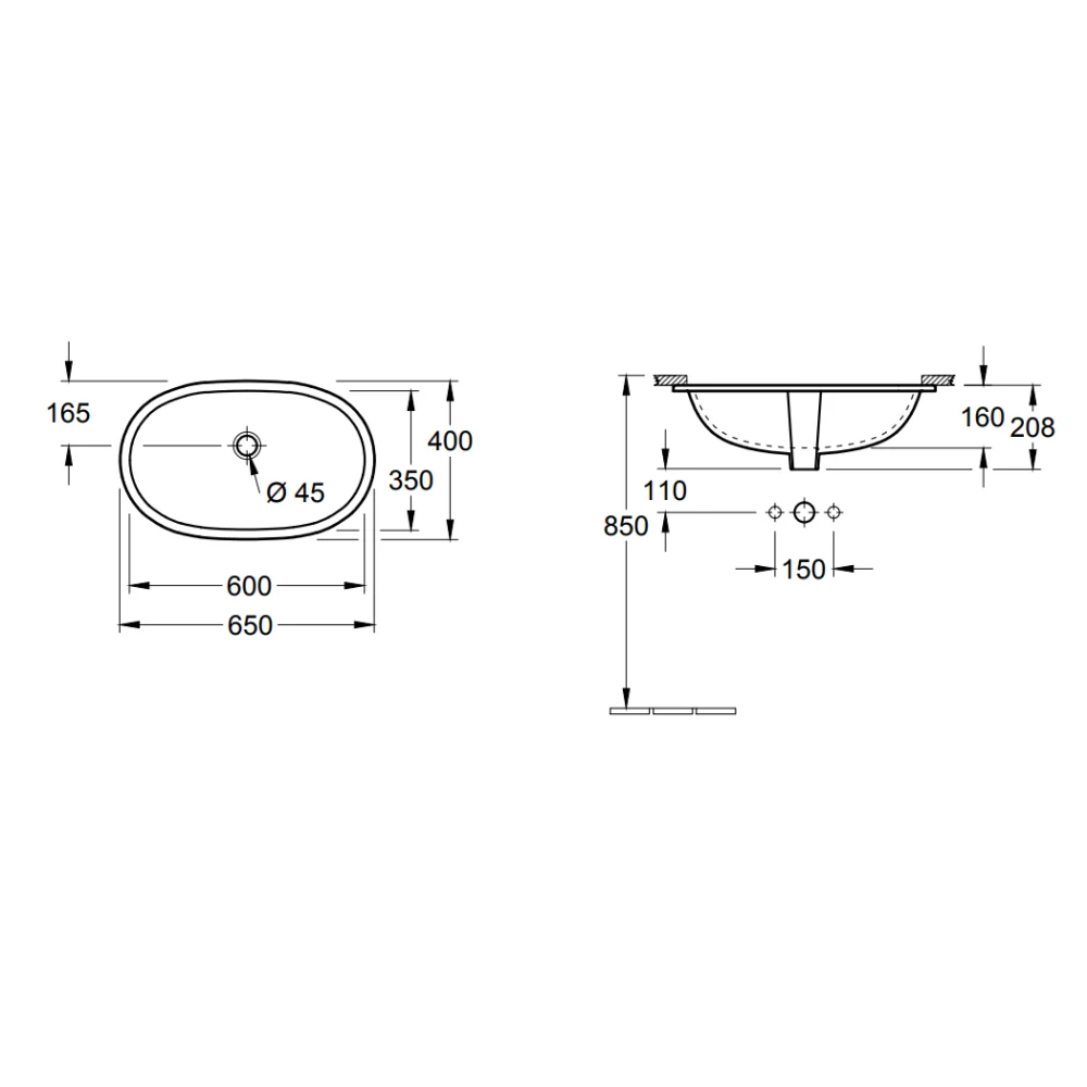 Приобрести раковина чаша villeroy&boch o.novo 60х35 см, белая 41626001