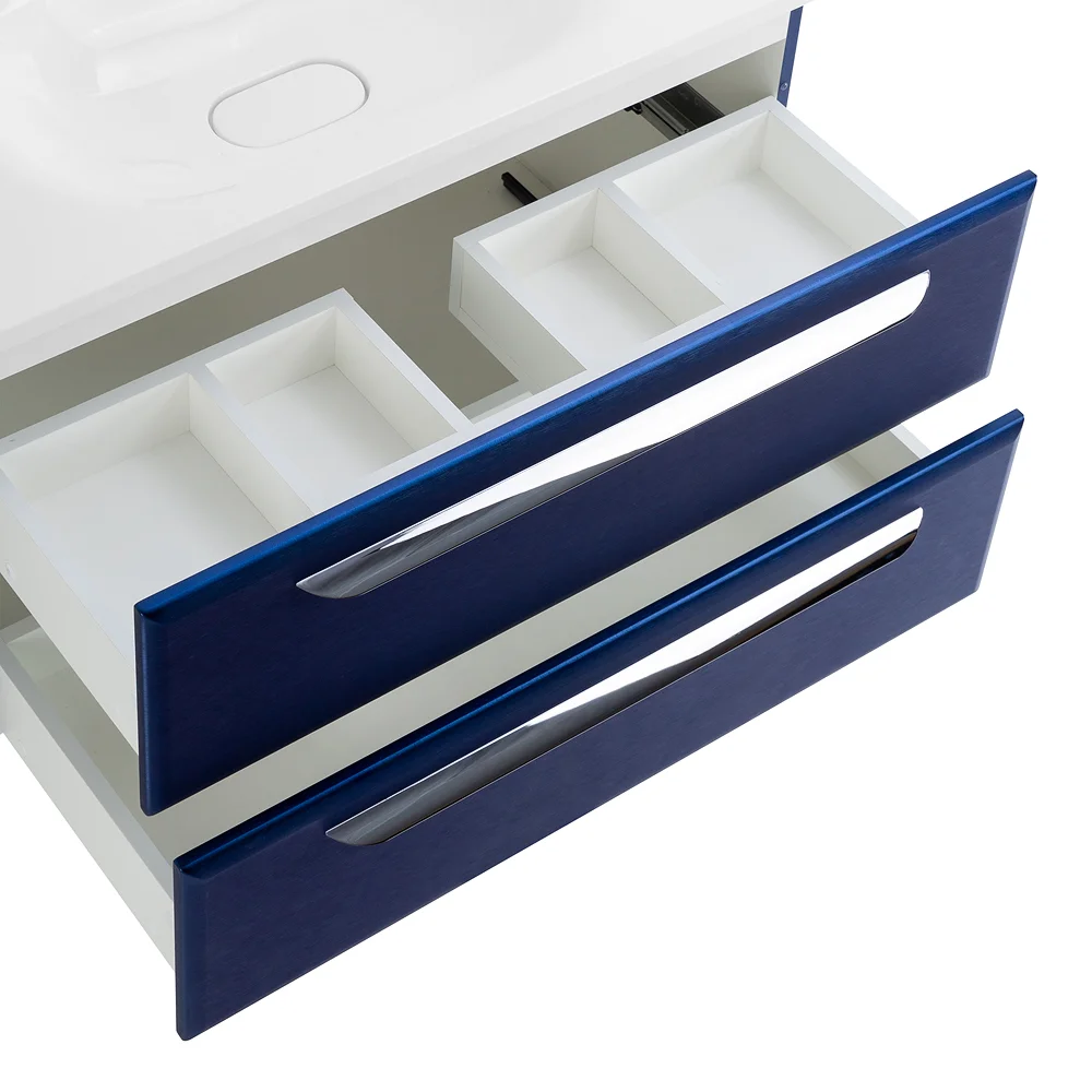 Приобрести cezares тумба подвесная с раковиной eco 90 см sapfiro, синяя eco-900-2c-so-spf-p