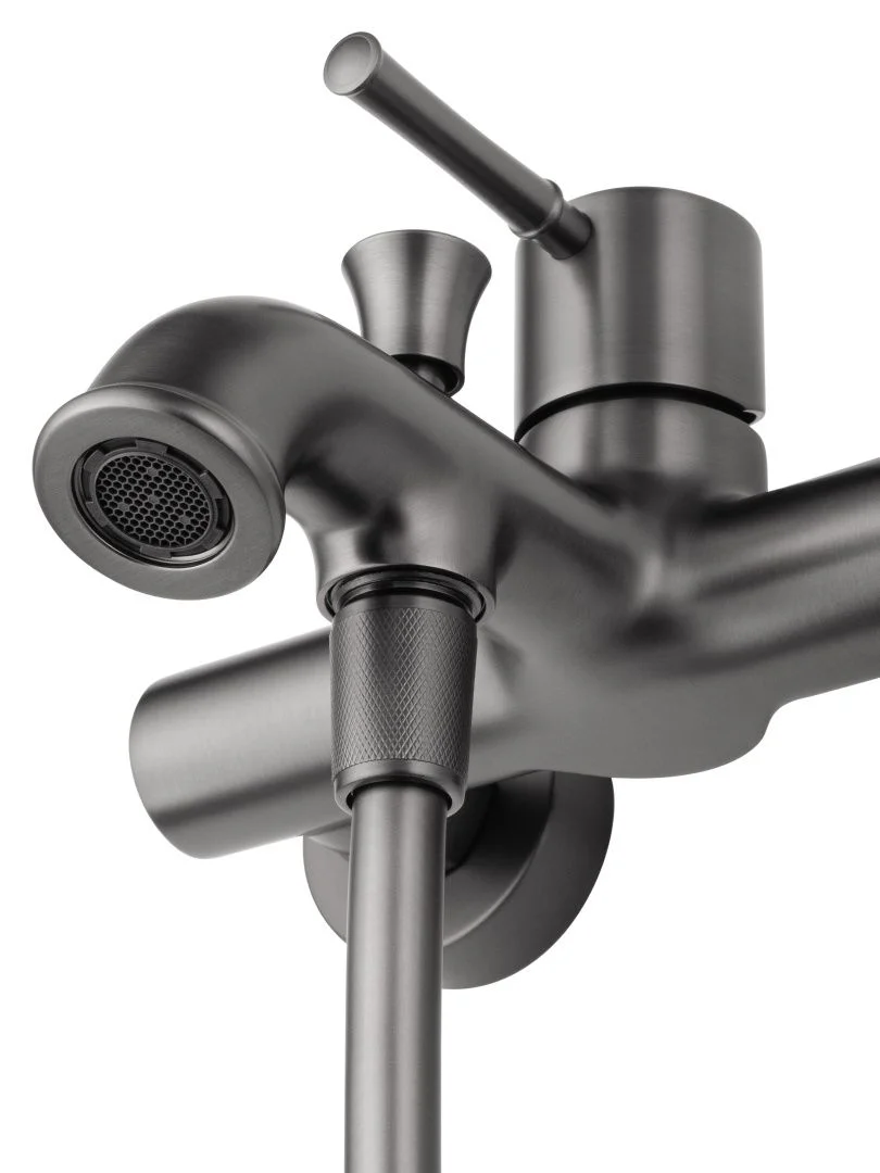 Приобрести смеситель для ванны с душем wonzon & woghand tor, темный графит (ww-88037073-bgm)