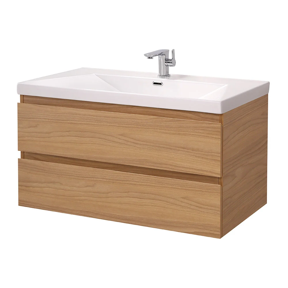 Приобрести cezares тумба подвесная с раковиной molveno 80 см noce chiaro, черный molveno-80-2c-so-nc