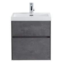 BelBagno Тумба с раковиной PIETRA MINI 50 см, подвесная 50AS Stucco Cemento, белая раковина