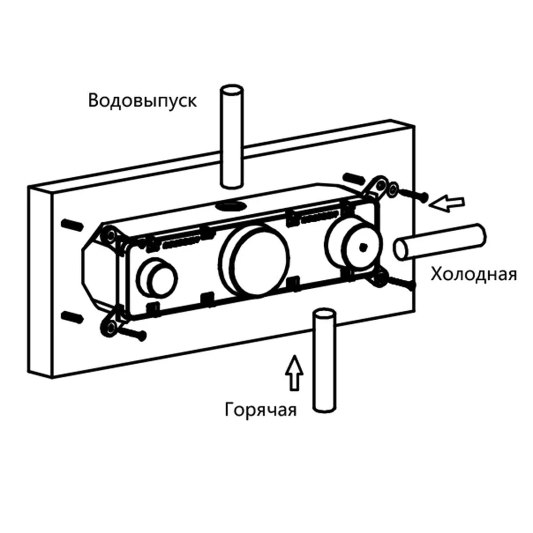 Приобрести vincea встраиваемая душевая система с термостатом, черная матовая vsfw-422ti1mb