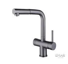 Emar Смеситель для кухни, графит ЕС - 7026 PVD Dark