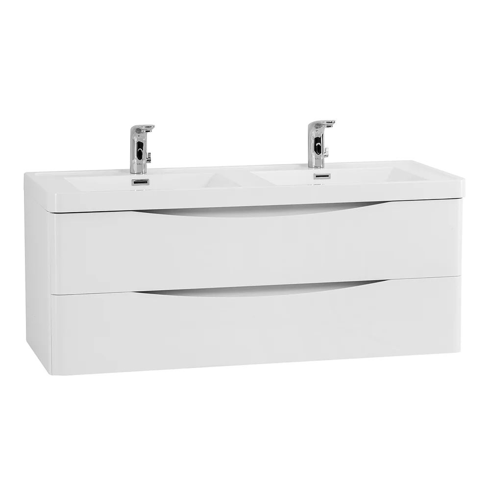 Приобрести belbagno тумба с раковиной ancona-n 120 см, подвесная bianco lucido, белая раковина